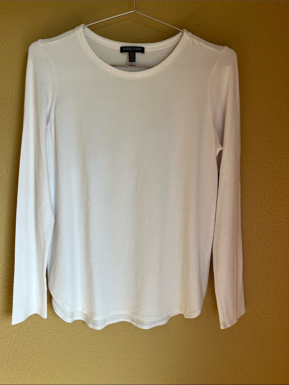 Eileen Fisher Petite Top Long sleeve white PM